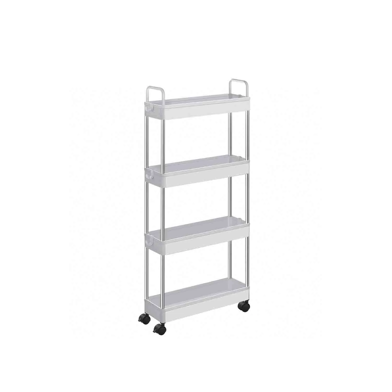 Carrello Portaoggetti Stretto con Ruote per Cucina Salvaspazio da Bagno