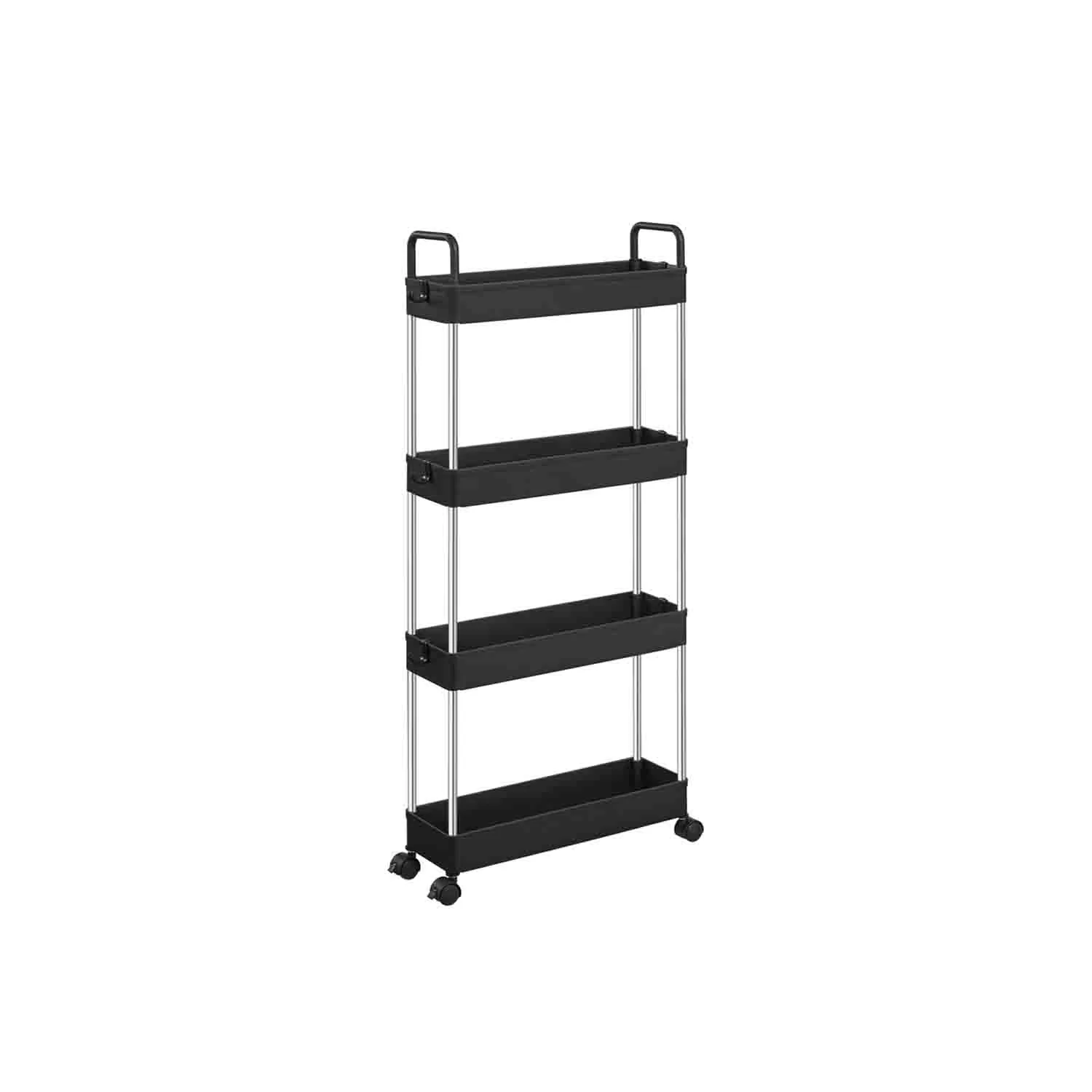 Carrello Portaoggetti Stretto con Ruote per Cucina Salvaspazio da Bagno - Image 2