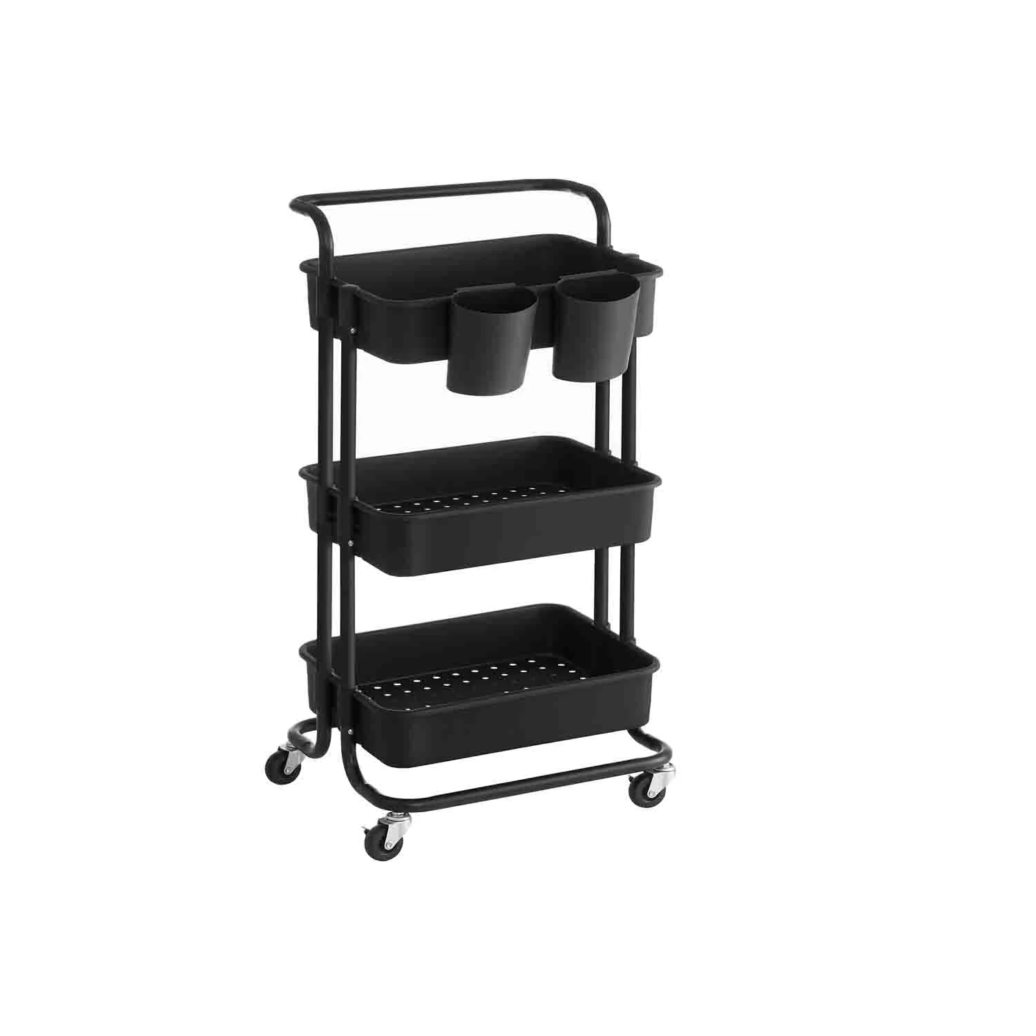 Carrello Multiuso con Ruote Manico e Organizzatori