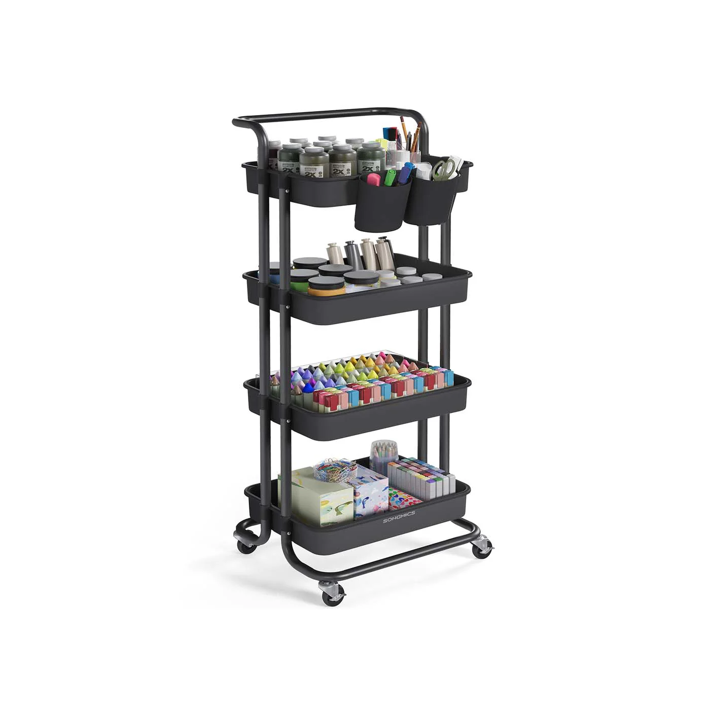 Carrello Multiuso con Ruote Manico e Organizzatori - Image 4