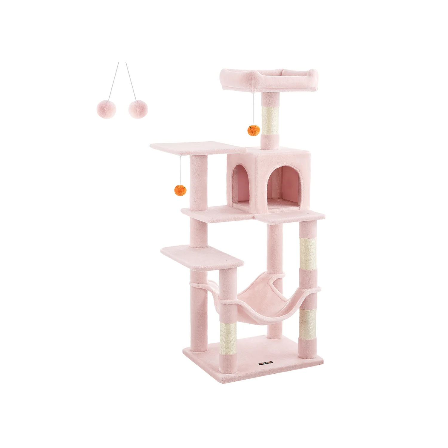 Albero per Gatti con Pali Graffiatoi Posatoi Grotta Amaca Pompon - Image 6