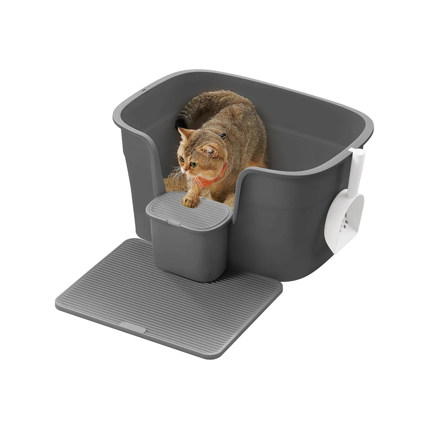 Lettiera per Gatti con Lati Alti con Tavola Cattura Lettiera - Image 3