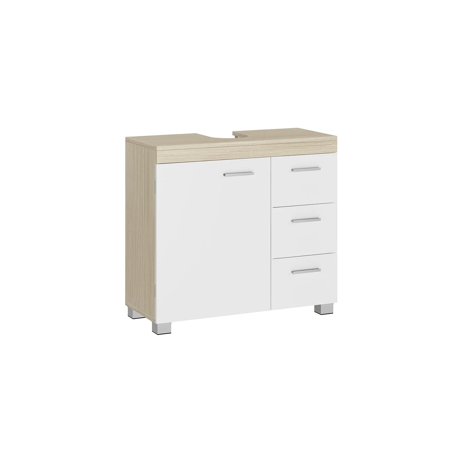 Mobile Sottolavabo per Bagno 30 x 70 x 64 cm Bianco Nuvola - Image 2