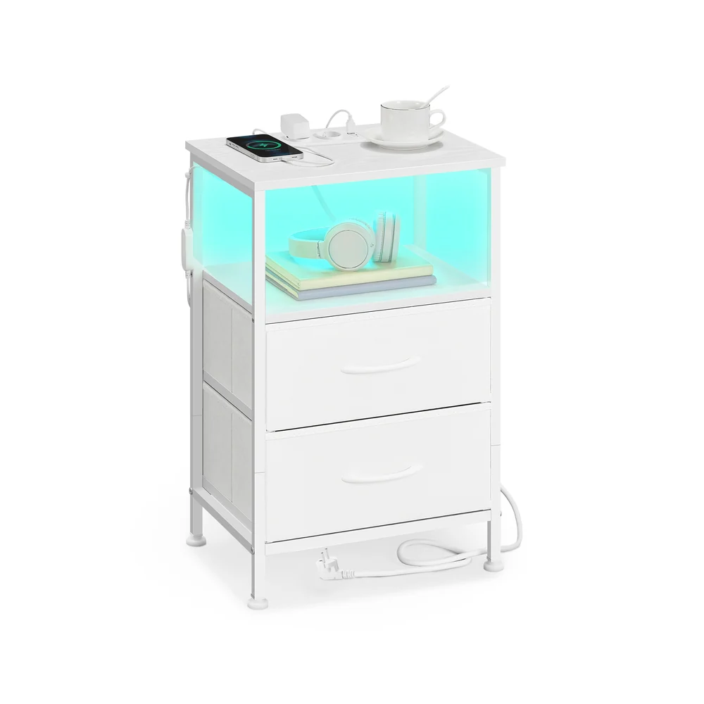BELLAH Collezione - Comodino con ricarica e luce LED regolabile tramite app