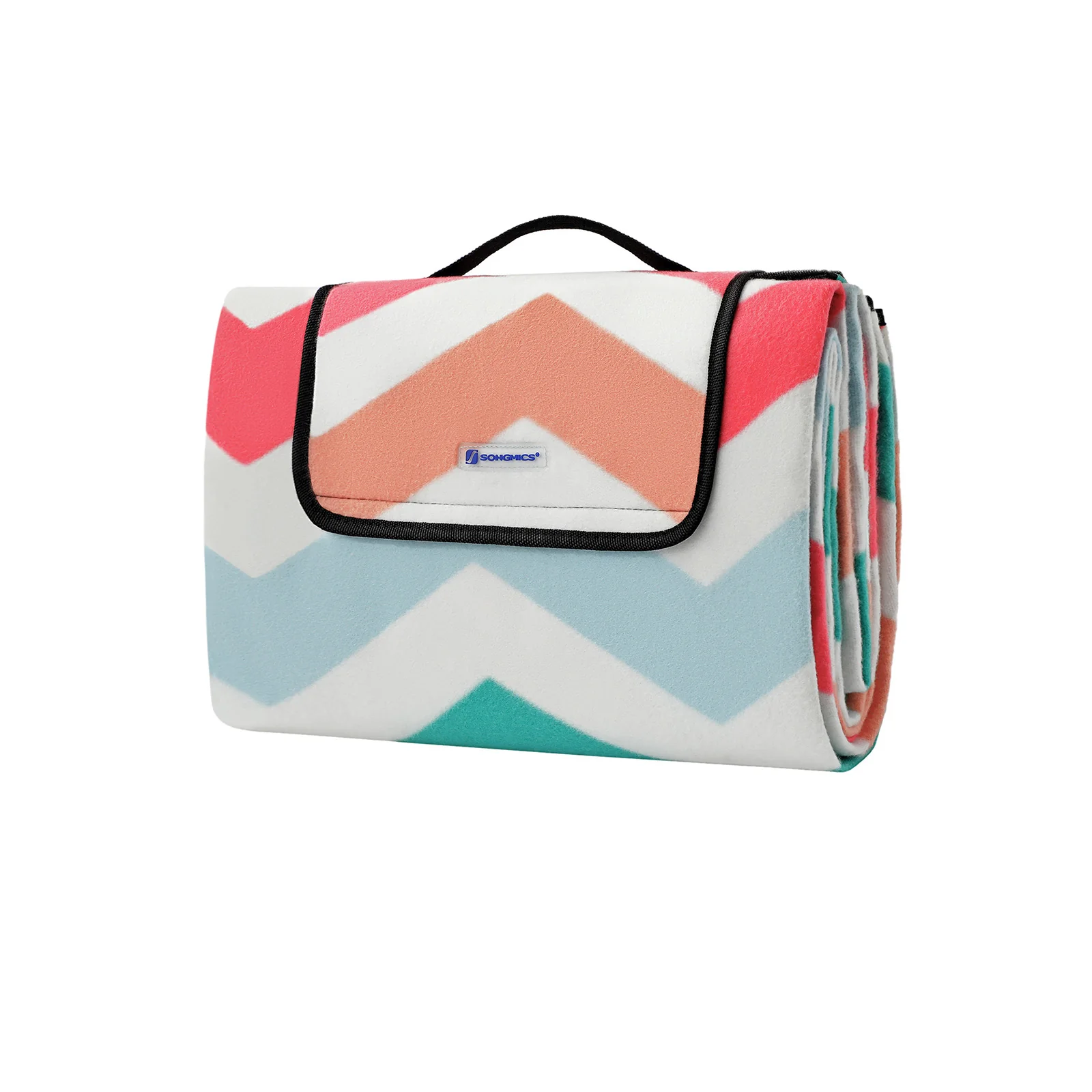 Coperta Picnic Motivo a Onde Rosso