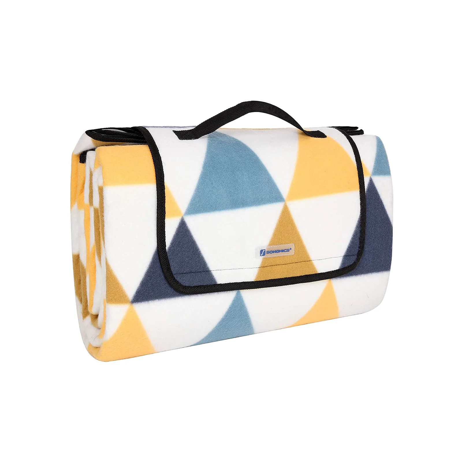 Coperta Picnic Motivo Triangolare Giallo e Blu 