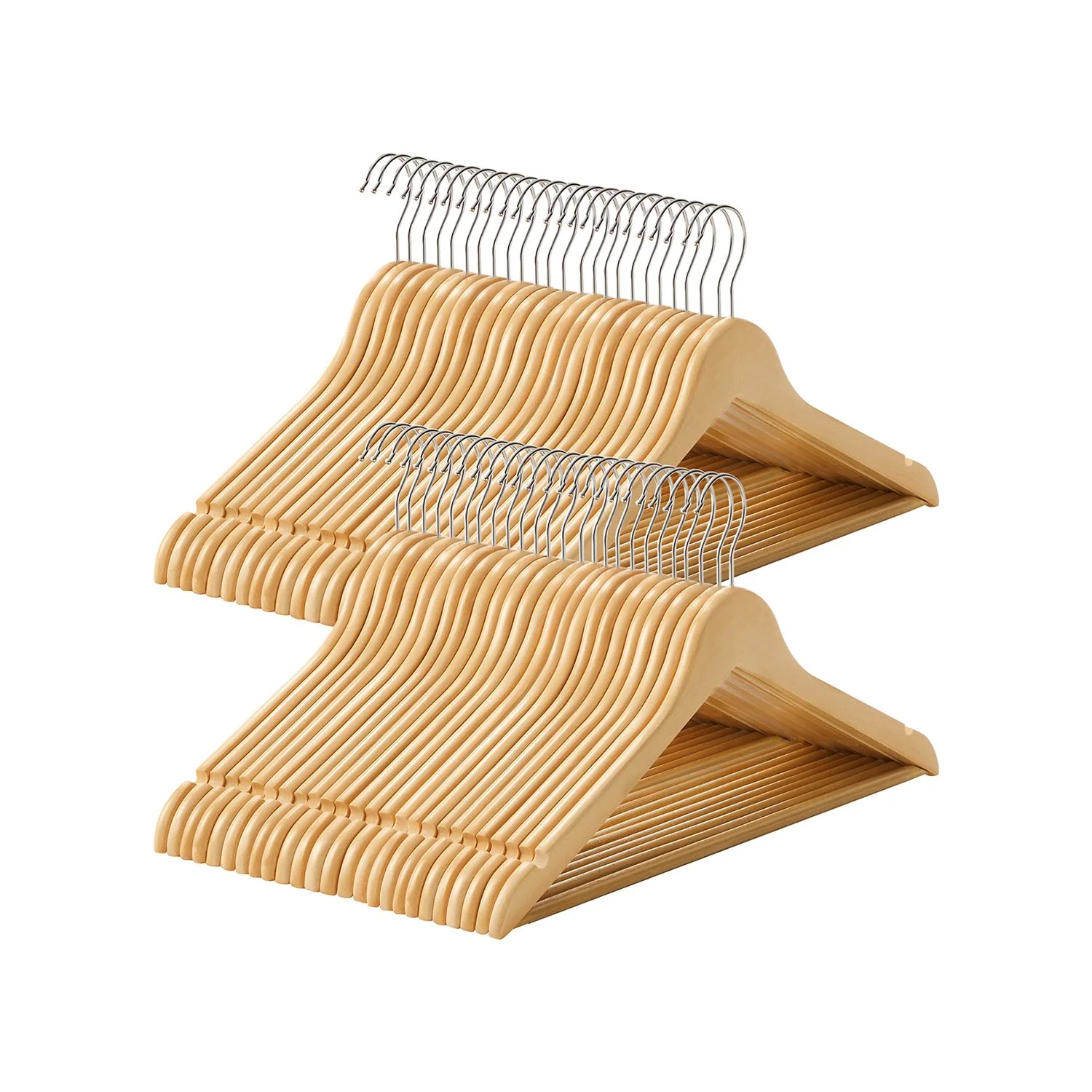 Grucce Appendiabiti in Legno per Completi Camicie Cappotti - Image 2