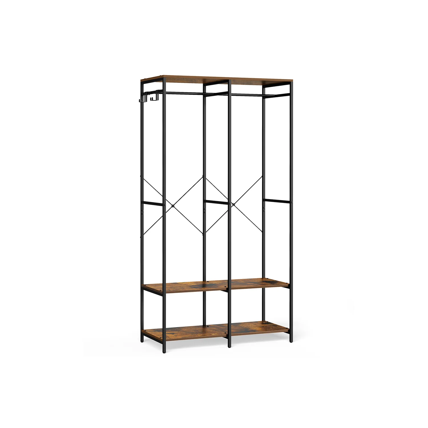 Guardaroba Portatile 40 x 141 x 180 cm Marrone Vintage