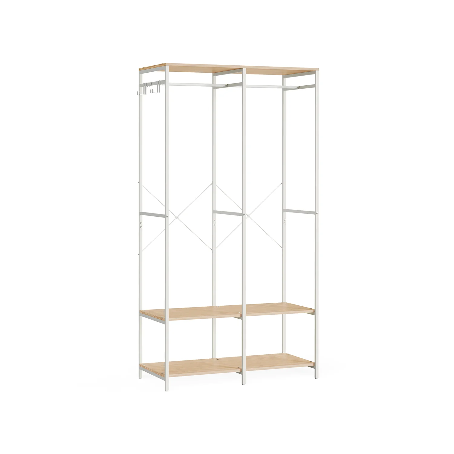 Guardaroba Portatile 40 x 141 x 180 cm Marrone Vintage - Image 3
