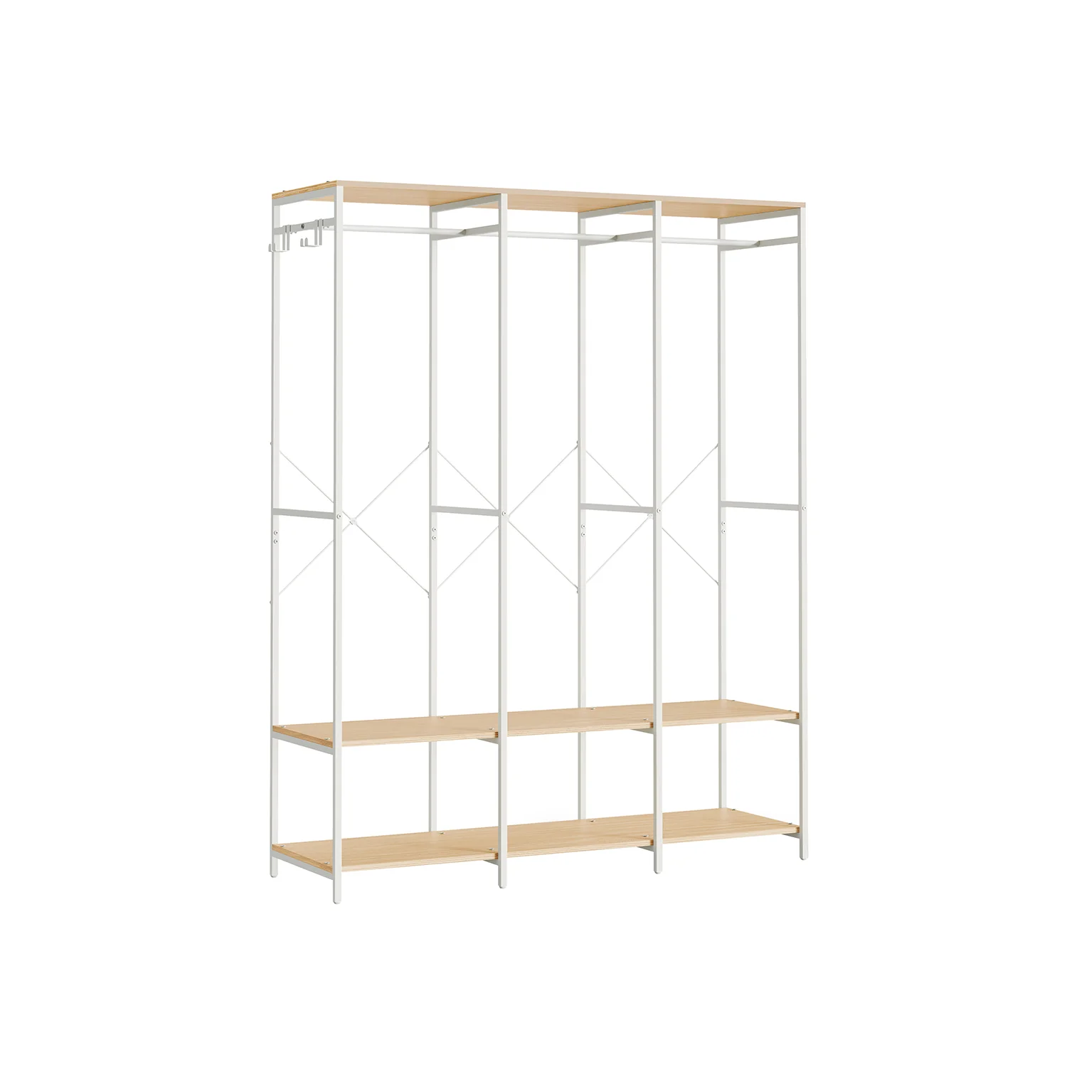Guardaroba Portatile 40 x 141 x 180 cm Marrone Vintage - Image 4