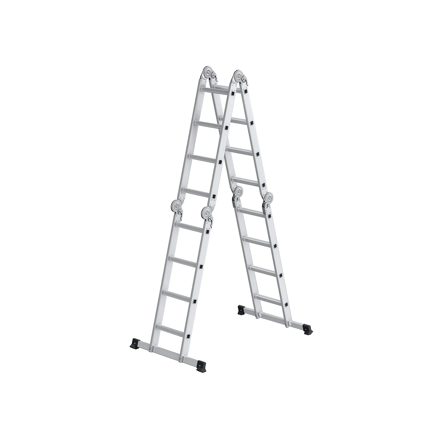 Scala Multifunzione in Alluminio 4 x 4 Gradini e Portata di 150 kg