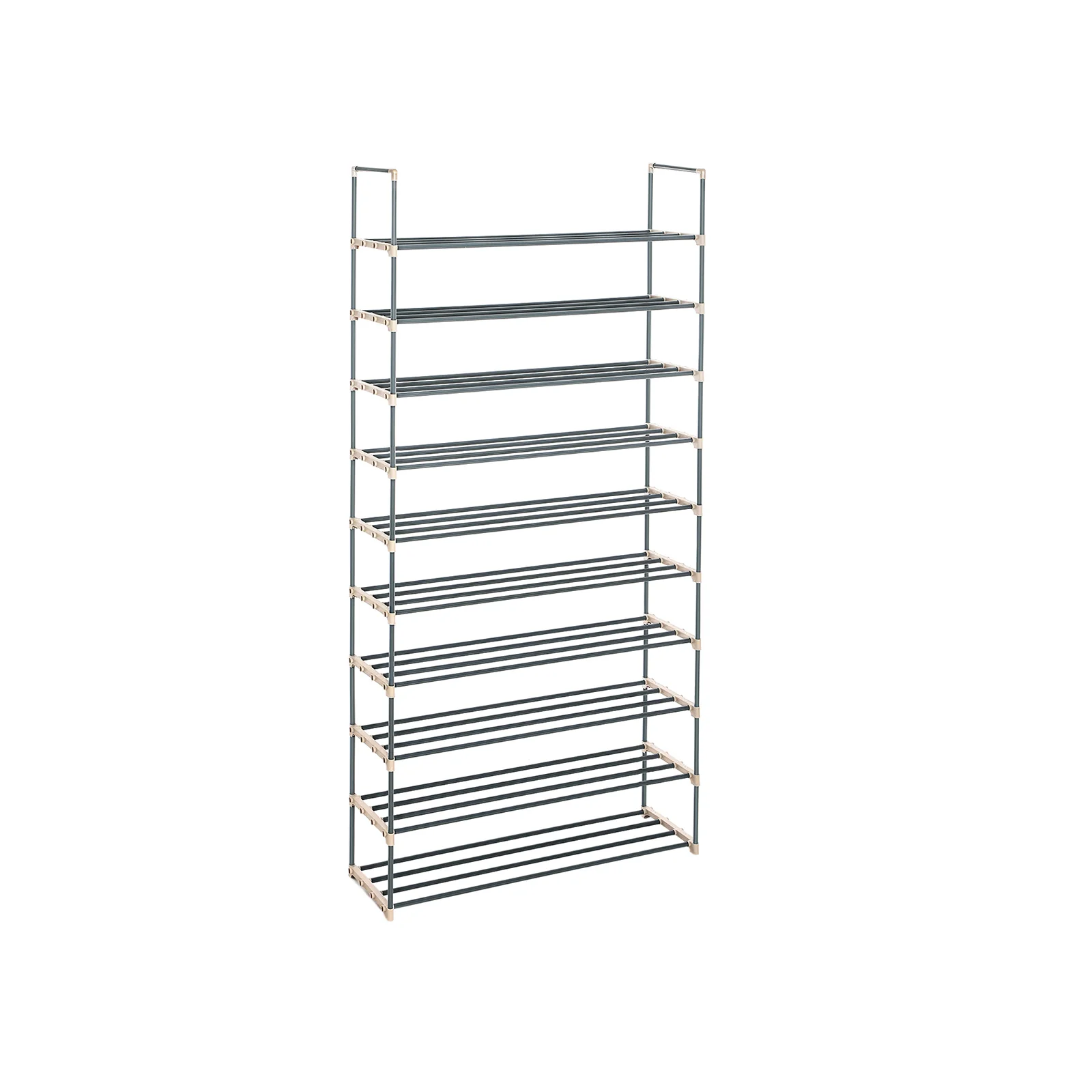 Scarpiera a 10 Ripiani Scaffale Portascarpe in Metallo