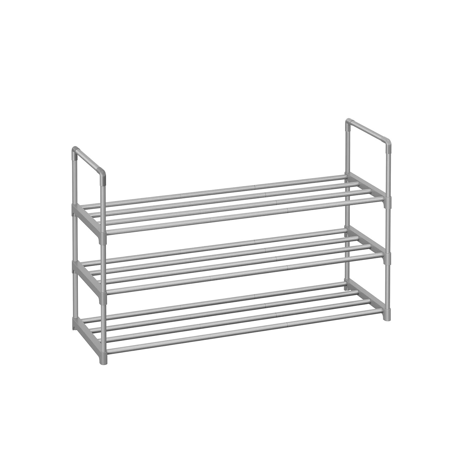 Scarpiera Scaffale in Metallo Impilabile per Corridoio Soggiorno Camera da Letto - Image 2