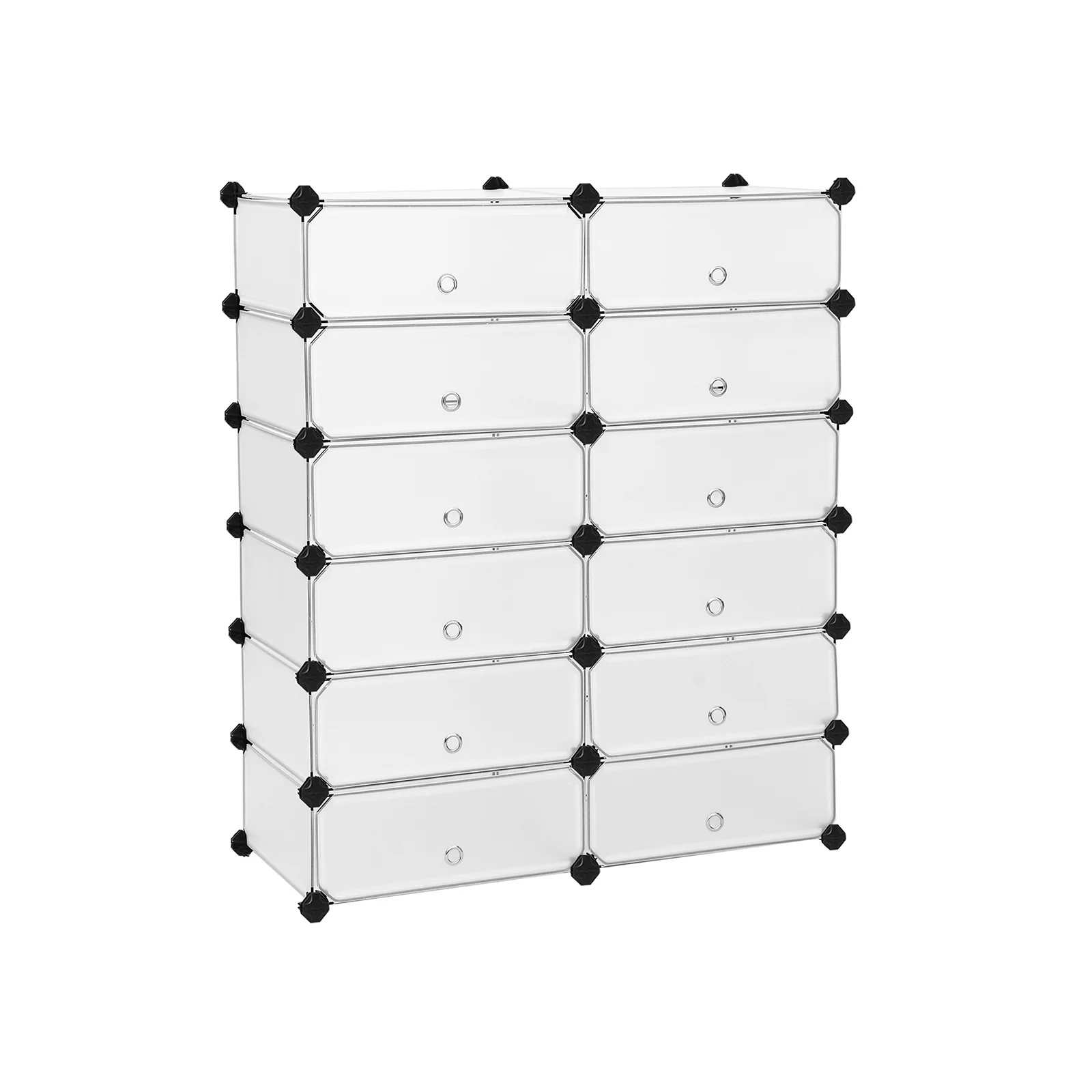 Scarpiera Componibile Scaffale Modulare con 12 Scomparti - Image 2