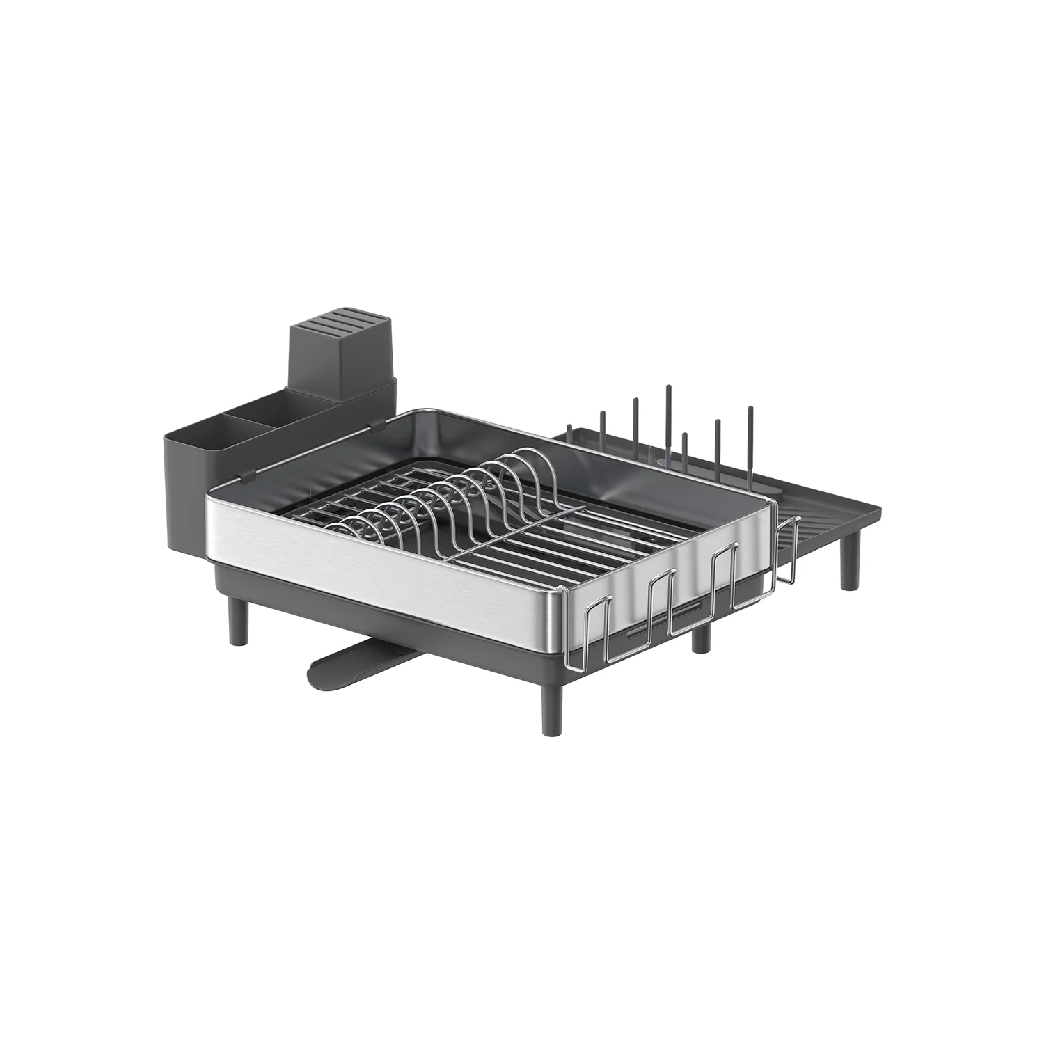 Scolapiatti Espandibile da Cucina in Acciaio Inox con Beccuccio Girevole - Image 2