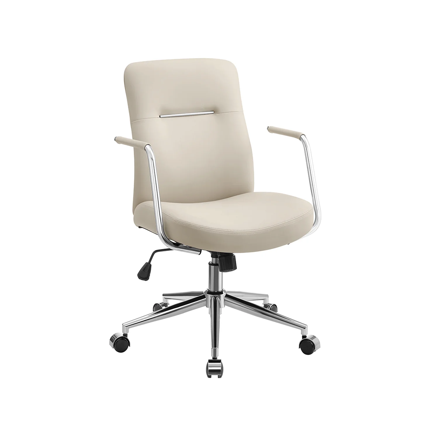 Sedia da Ufficio Girevole Superficie di PU Portante 150 kg Nero Inchiostro - Image 3