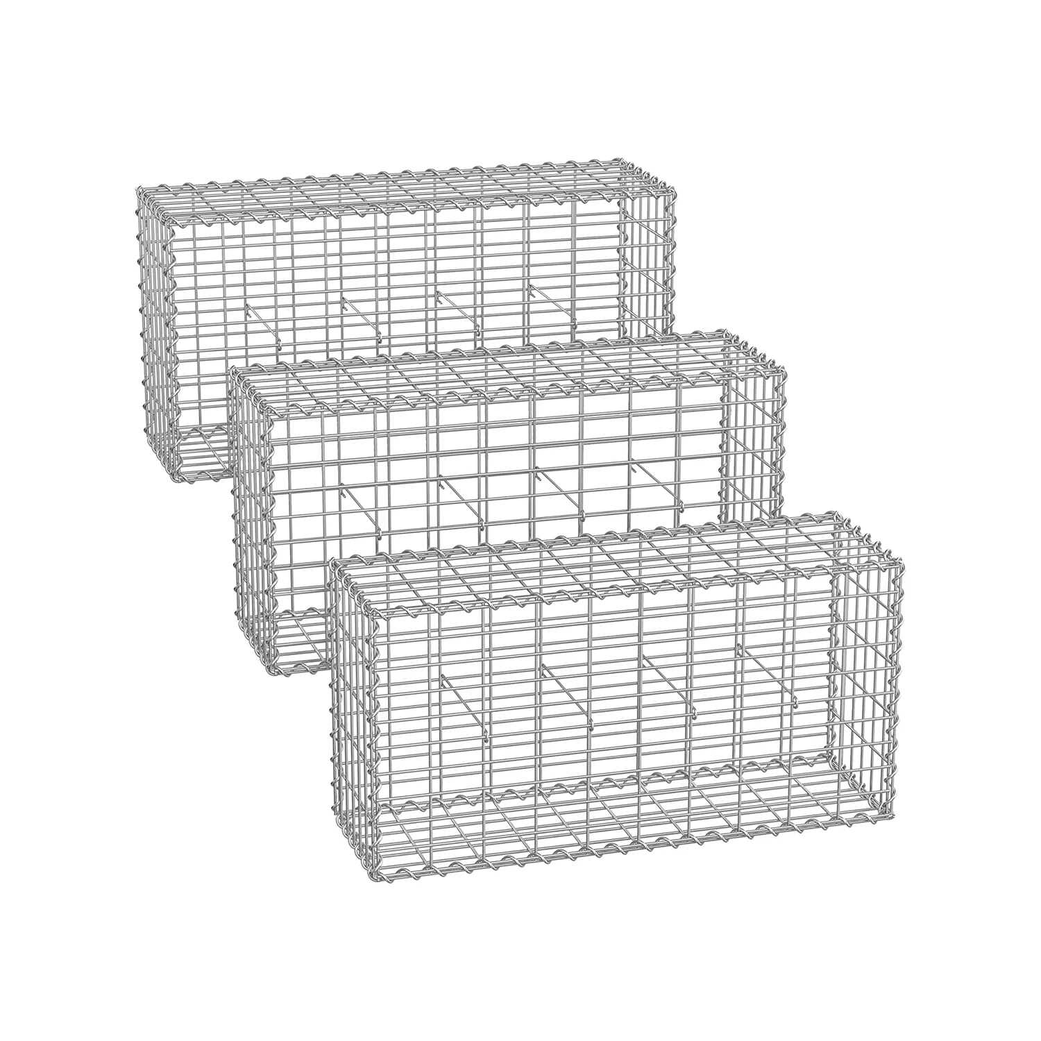 Set di 3 Gabbioni per Pietre