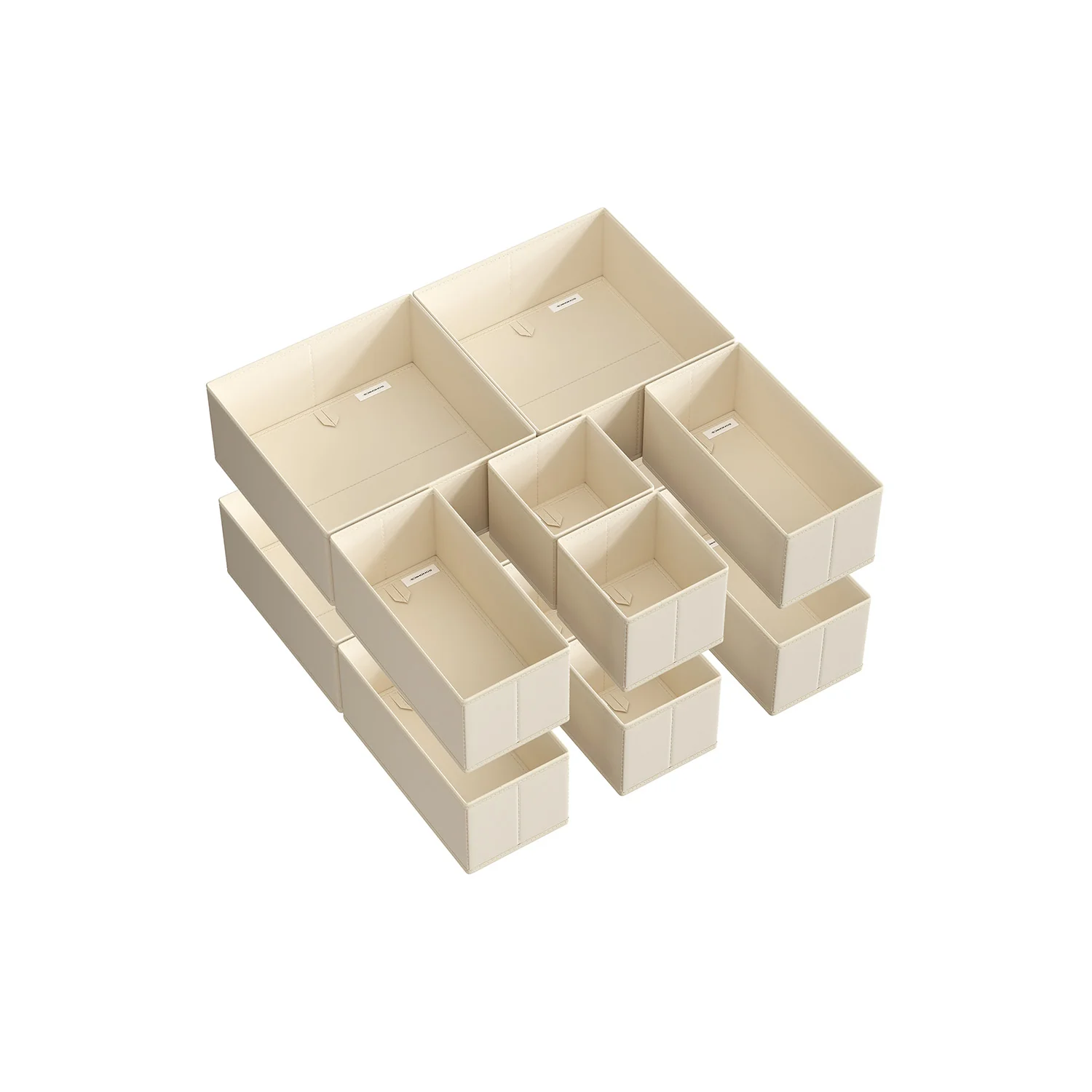 Set di Divisori per Cassetti Armadio Pieghevole in Tessuto Simil Lino - Image 8