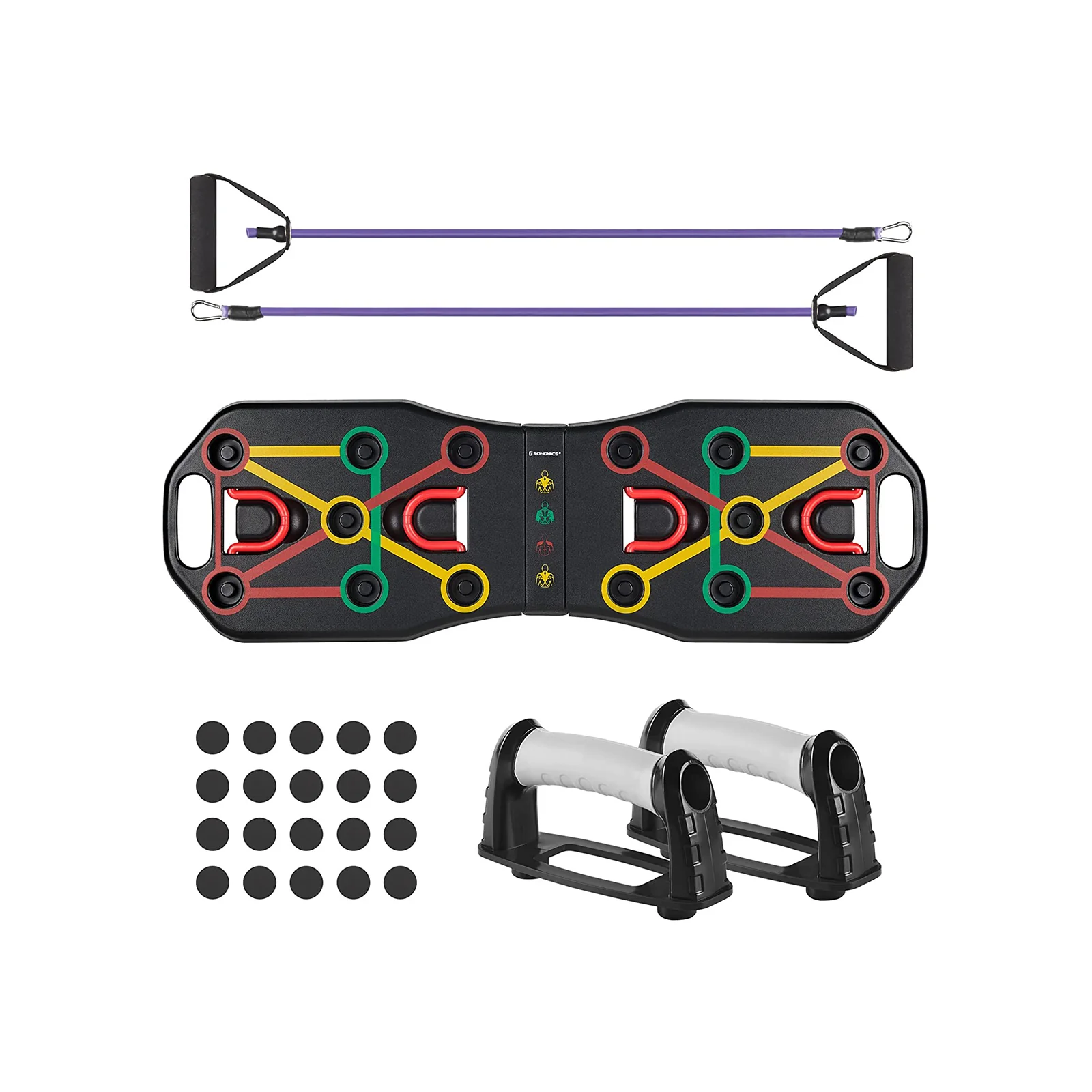 Supporto per Flessioni 9 in 1 Pieghevole Nero
