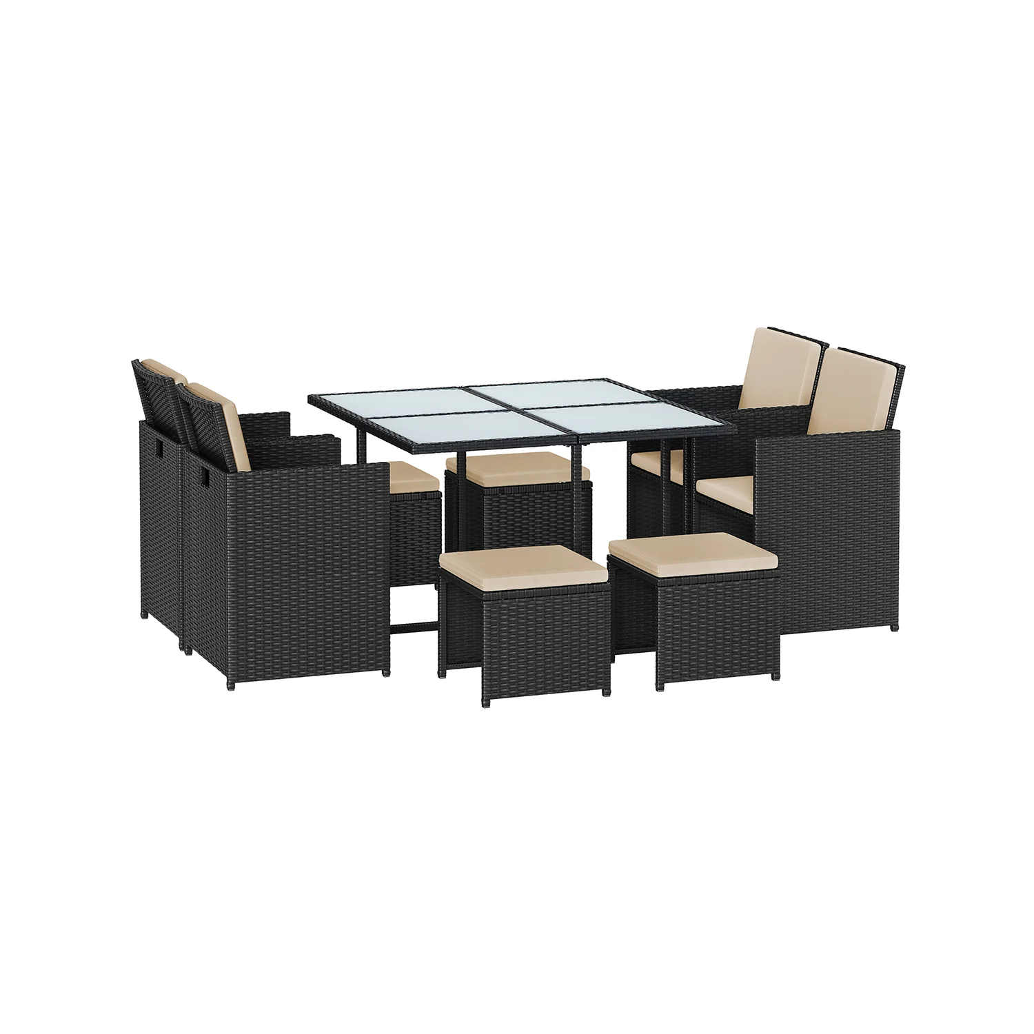 Set di Mobili da Giardino con Tavolino da Pranzo e Sedie - Image 2