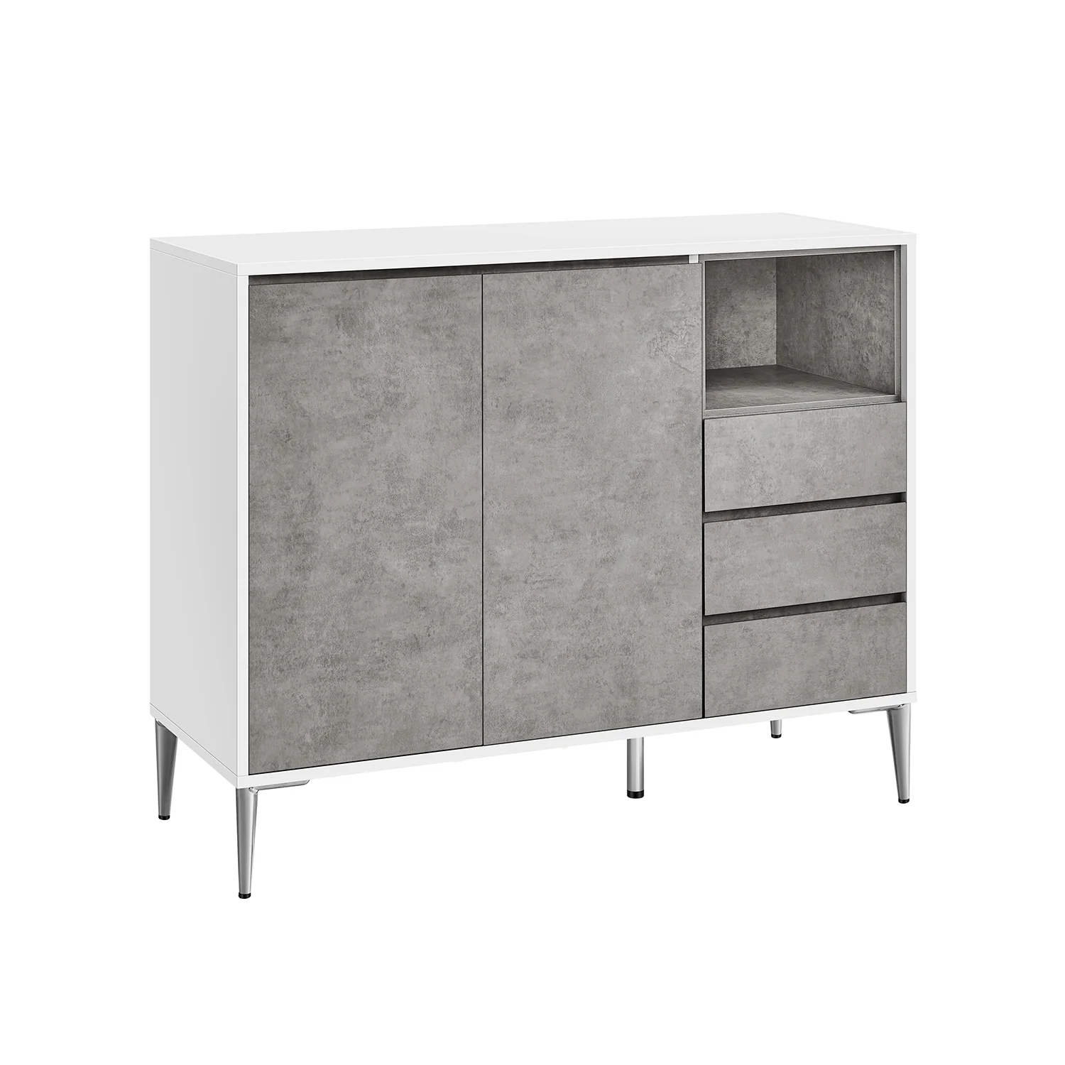 Credenza con Ante e Ripiano Regolabilie Bianco Nuvola - Image 2