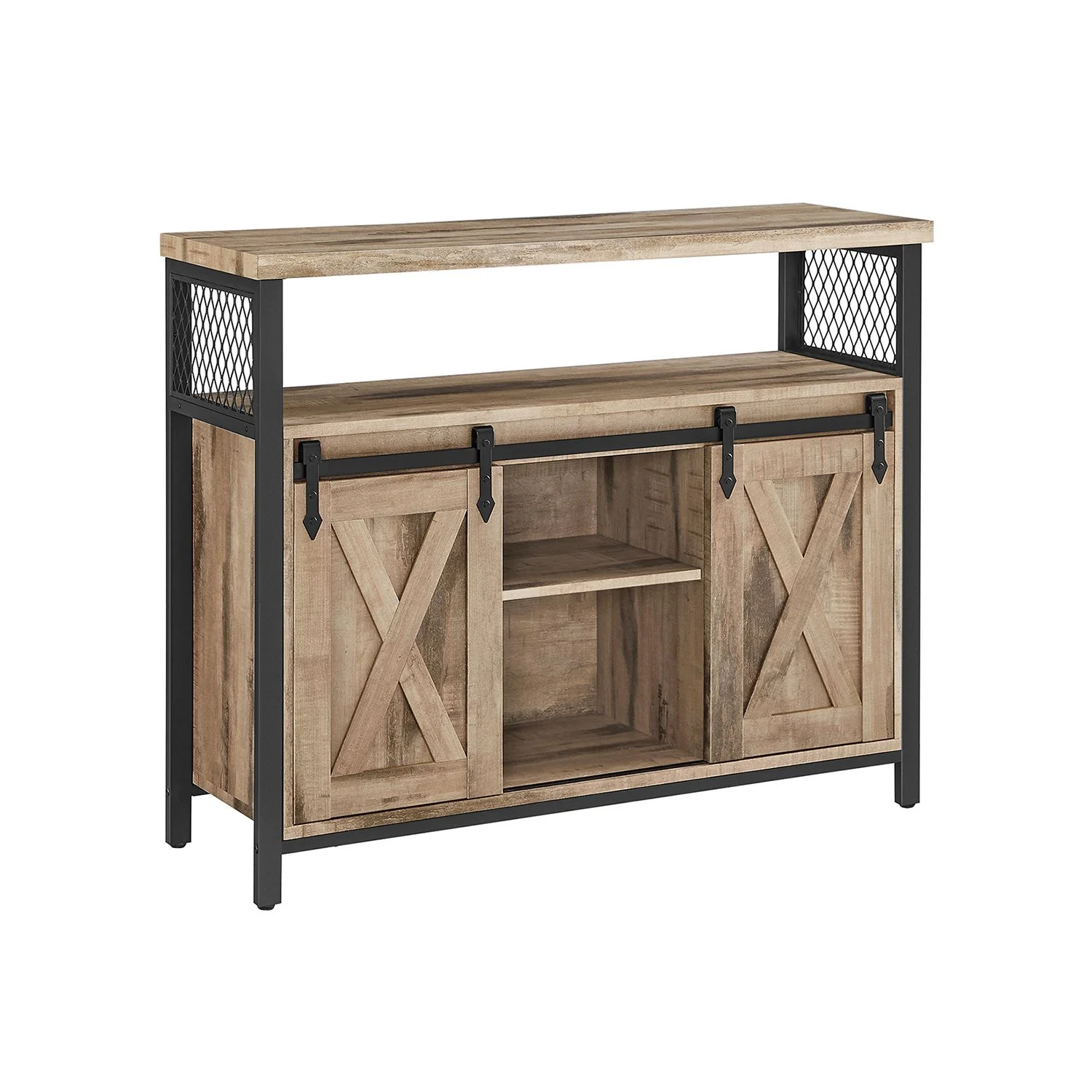 Credenza da Cucina Tavolo da Buffet con Ante Scorrevole - Image 3