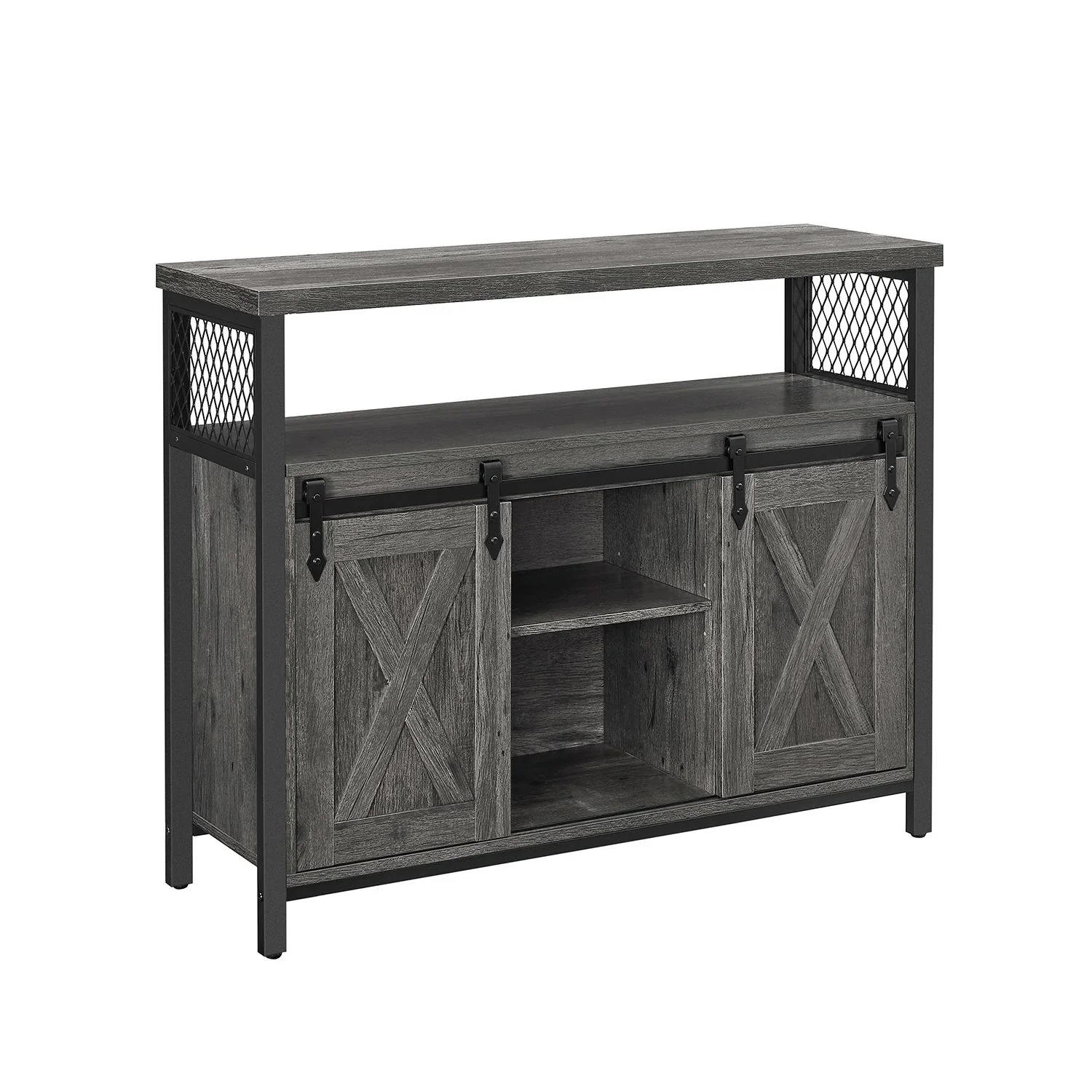Credenza da Cucina Tavolo da Buffet con Ante Scorrevole - Image 5