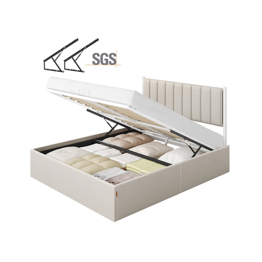 Letto sollevabile con contenitore e testiera dallo stile moderno - Image 4