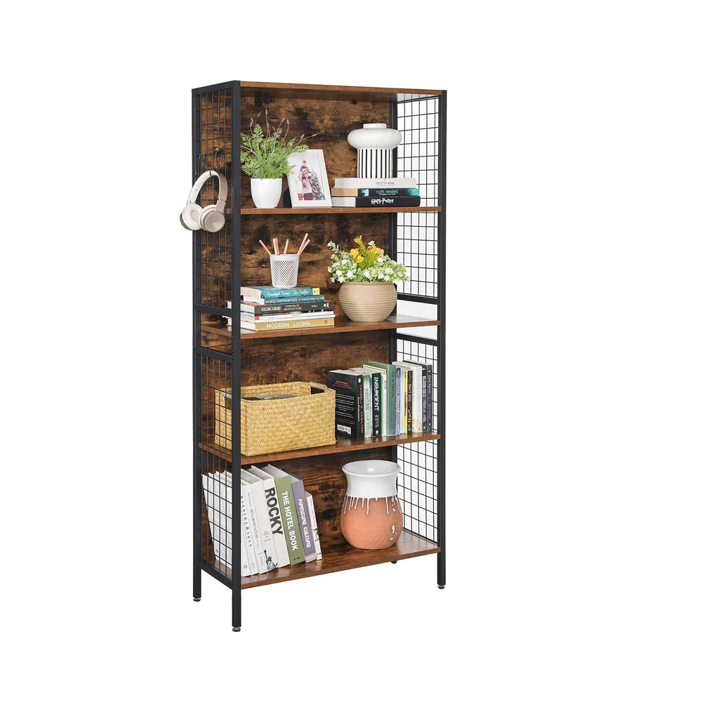 Libreria a 4 Ripiani con Ganci