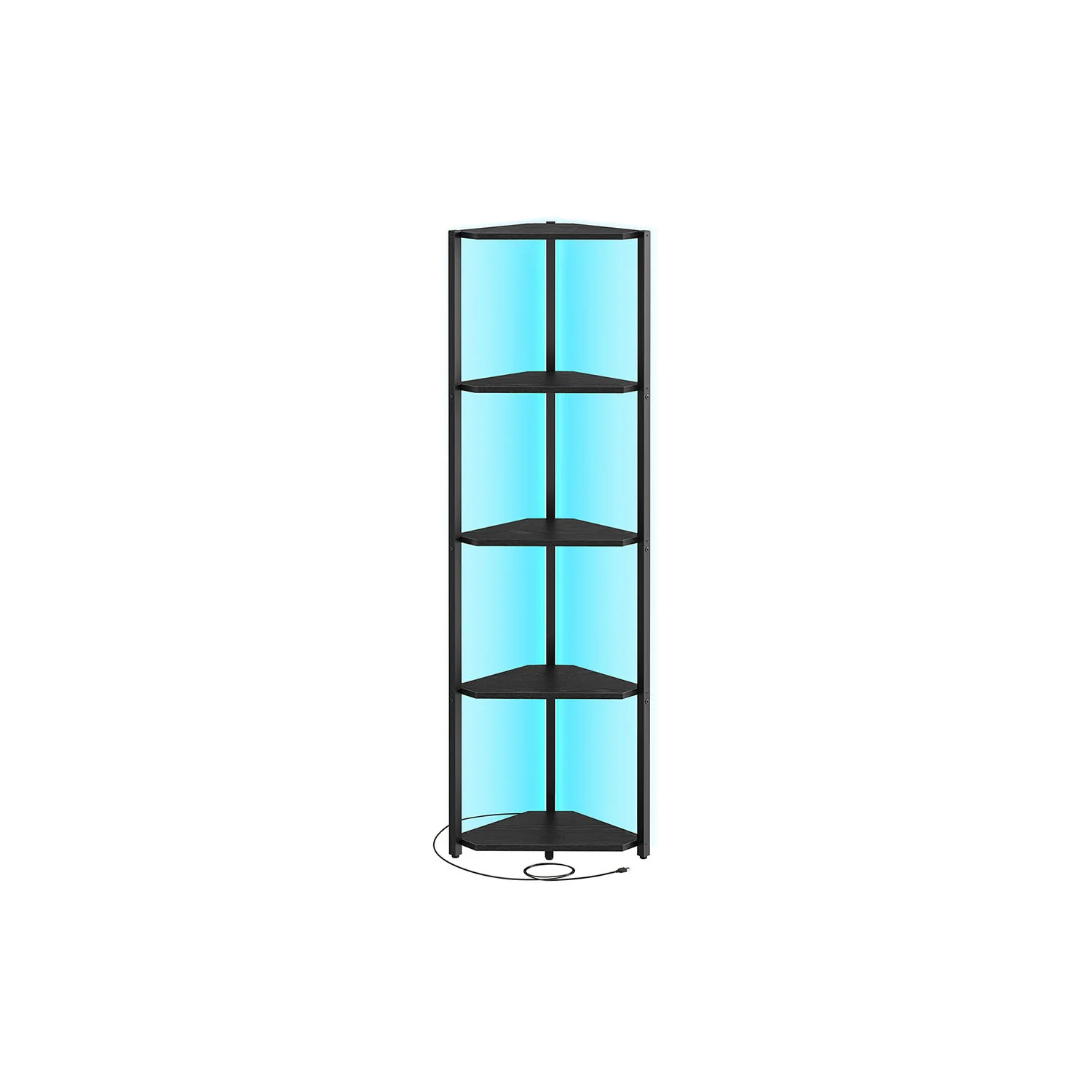 Libreria Scaffale a 5 Ripiani con LED Regolabili - Image 2