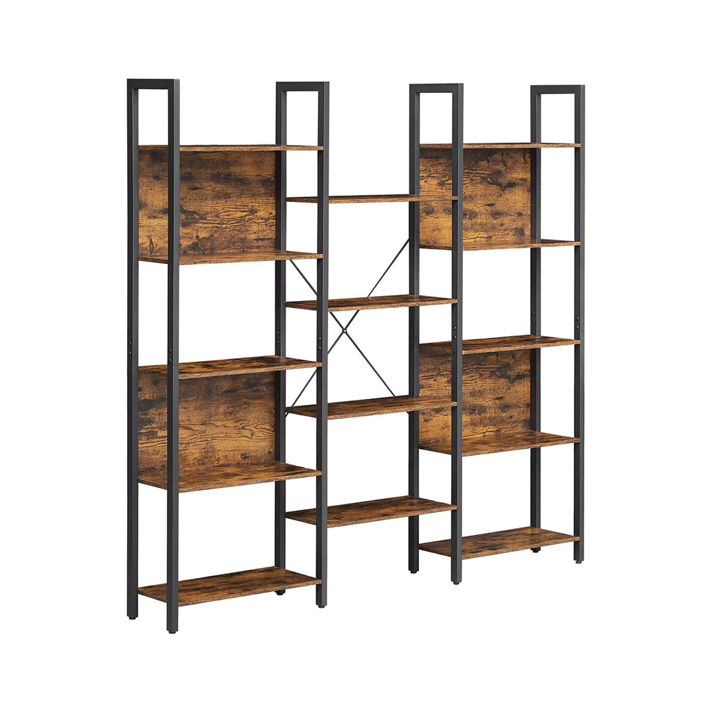 Libreria Scaffale Portaoggetti Capiente Struttura in Metallo