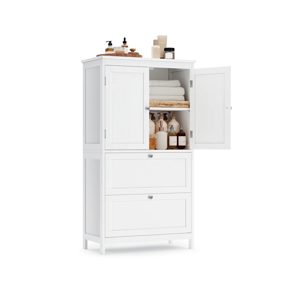Mobile da Bagno con 2 Cassetti Bianco