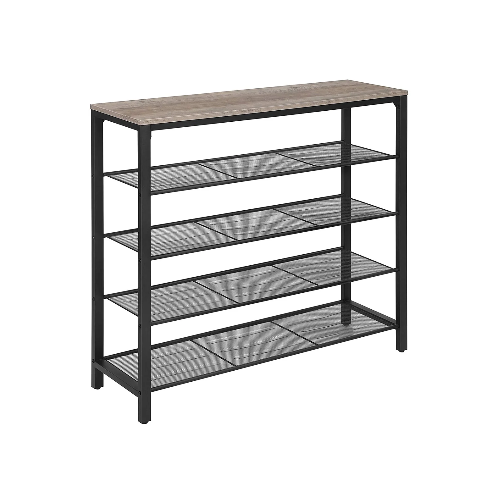 Scarpiera Scaffale Portascarpe con 4 Ripiani in Rete