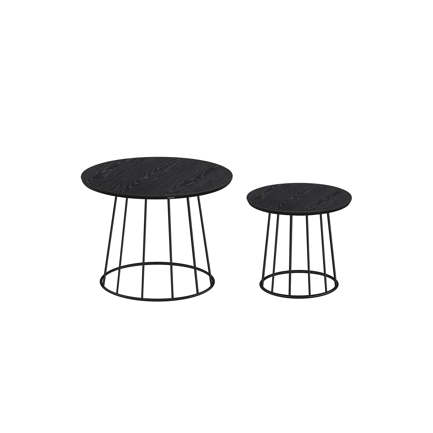 Set di 2 Tavolini da Caffè Rotondi